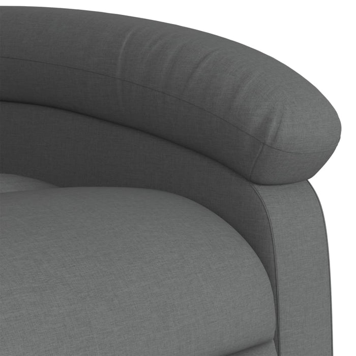 Fotoliu reclinabil cu masaj, gri închis, material textil WALTI