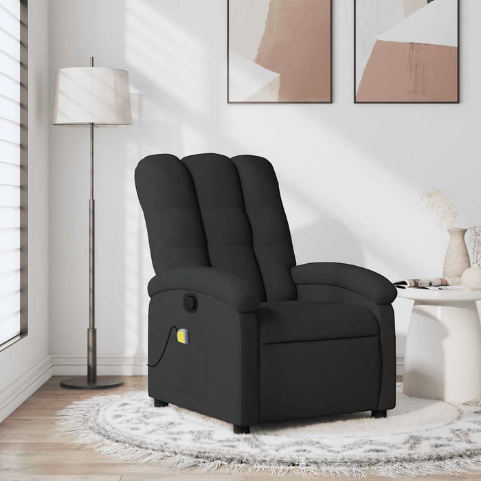 Fotoliu reclinabil cu masaj, material textil negru - WALTI WALTI