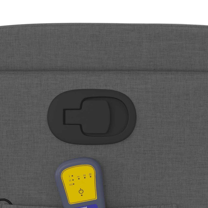 Fotoliu reclinabil cu masaj, gri închis, material textil - WALTI WALTI