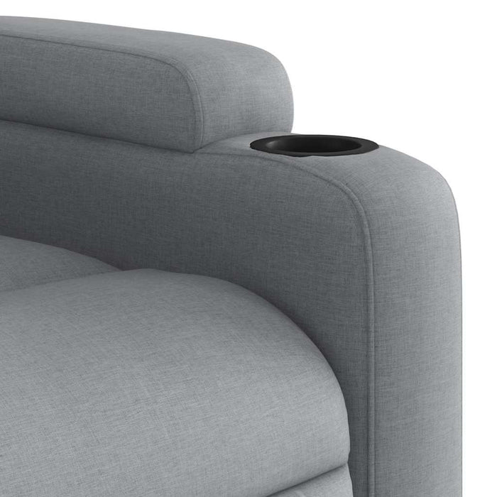 Fotoliu reclinabil cu masaj, gri deschis, material textil - WALTI WALTI