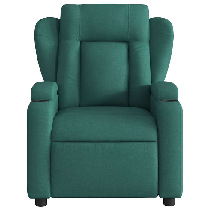 Fotoliu reclinabil cu masaj, verde închis, material textil - WALTI WALTI