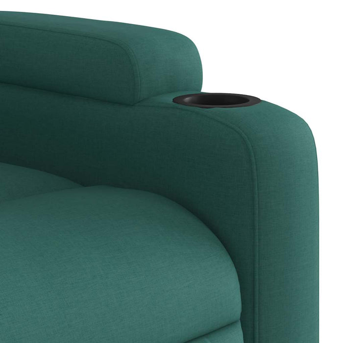 Fotoliu reclinabil cu masaj, verde închis, material textil - WALTI WALTI