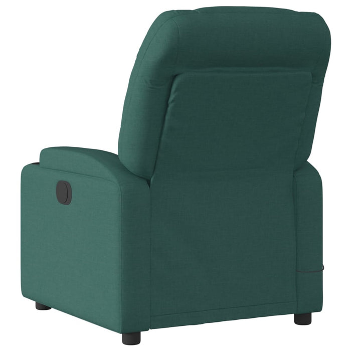 Fotoliu reclinabil cu masaj, verde închis, material textil - WALTI WALTI