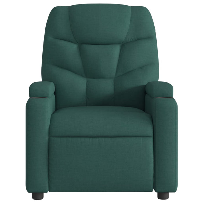 Fotoliu reclinabil cu masaj, verde închis, material textil - WALTI WALTI