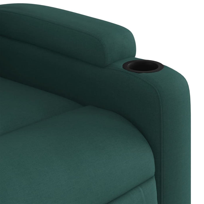 Fotoliu reclinabil cu masaj, verde închis, material textil - WALTI WALTI