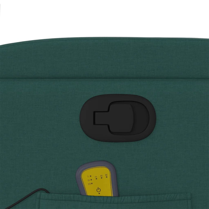Fotoliu reclinabil cu masaj, verde închis, material textil - WALTI WALTI