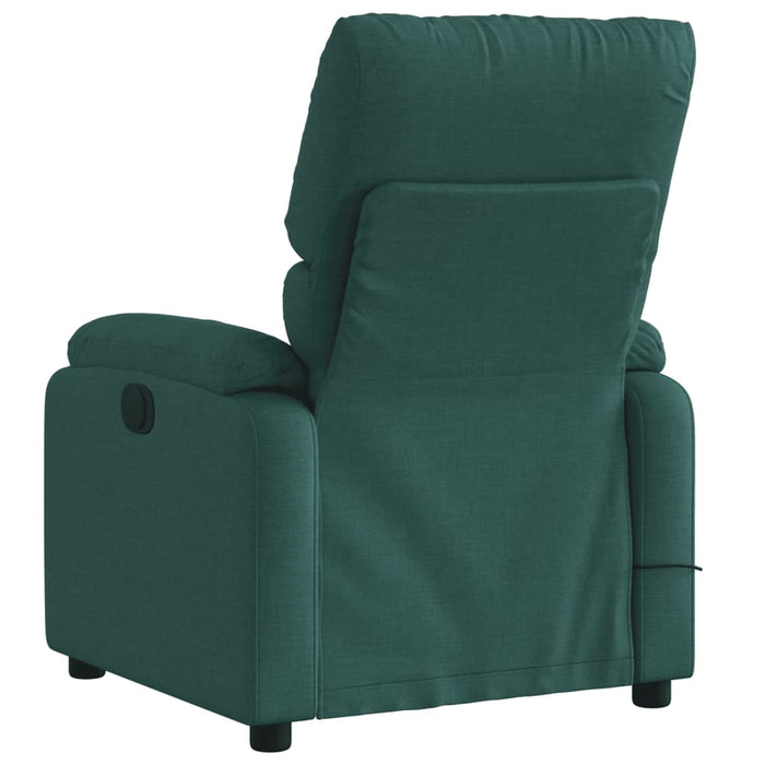 Fotoliu reclinabil cu masaj, verde închis, material textil - WALTI WALTI