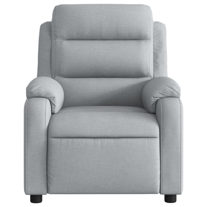 Fotoliu reclinabil cu masaj, gri deschis, material textil - WALTI WALTI