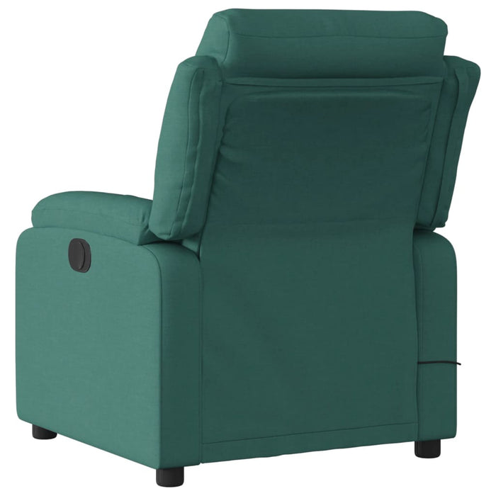 Fotoliu reclinabil cu masaj, verde închis, material textil - WALTI WALTI