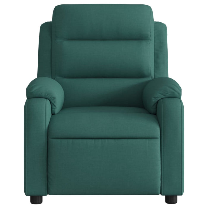 Fotoliu reclinabil cu masaj, verde închis, material textil - WALTI WALTI