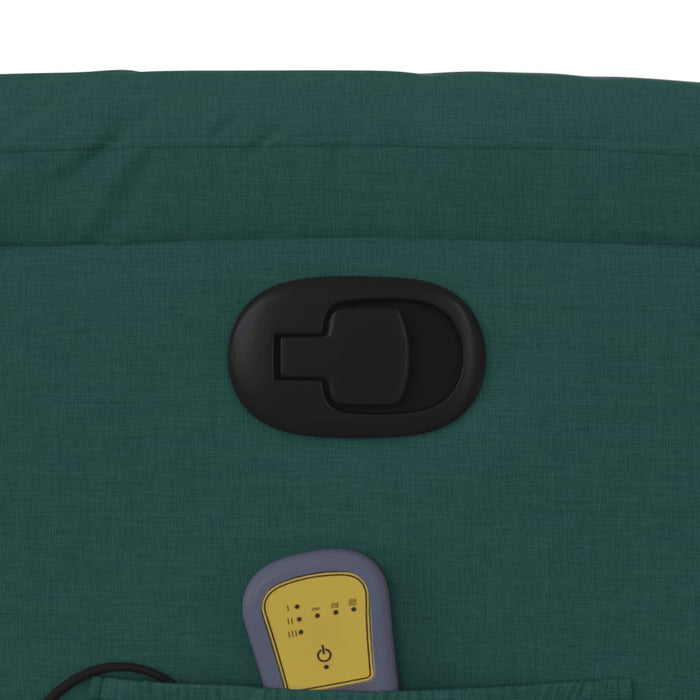 Fotoliu reclinabil cu masaj, verde închis, material textil - WALTI WALTI