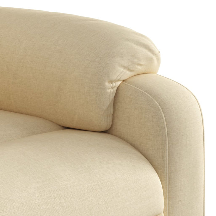 Fotoliu de masaj reclinabil, material textil crem - WALTI WALTI