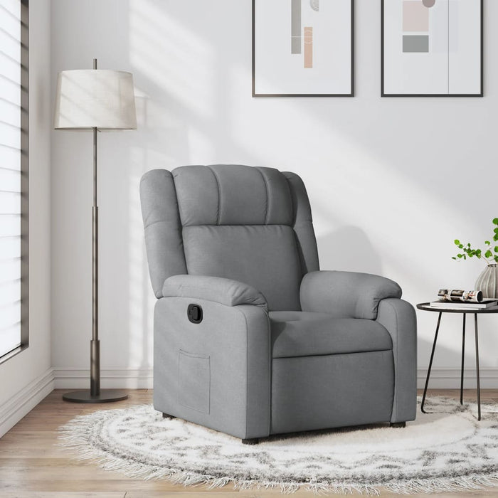 Fotoliu rabatabil gri deschis, material textil - WALTI WALTI