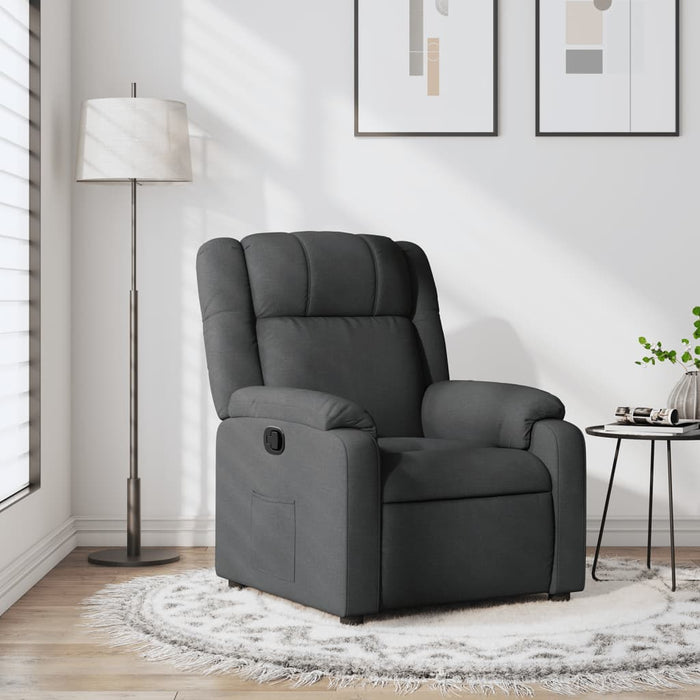 Fotoliu rabatabil gri închis, material textil - WALTI WALTI