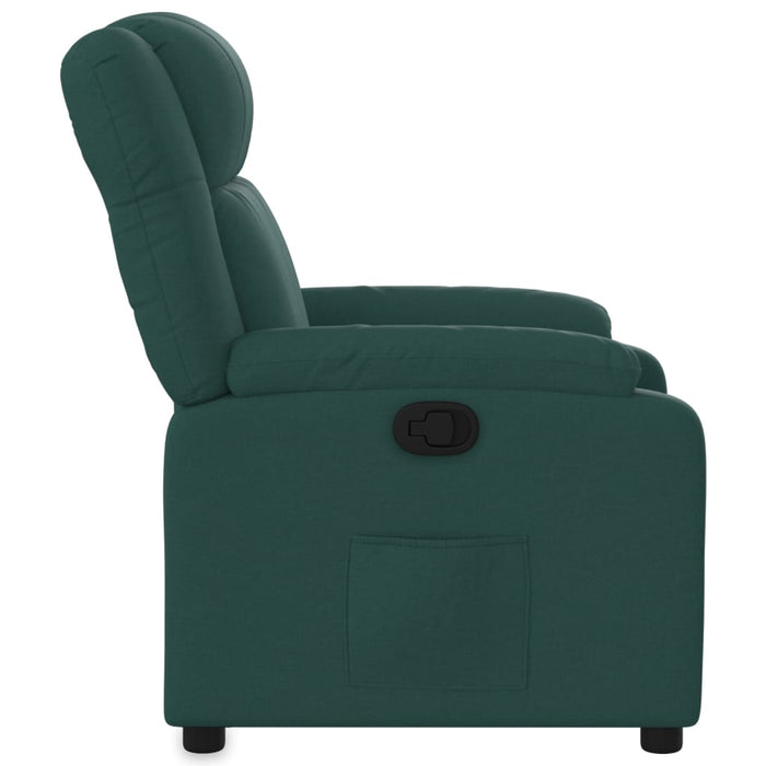 Fotoliu rabatabil verde închis, material textil - WALTI WALTI