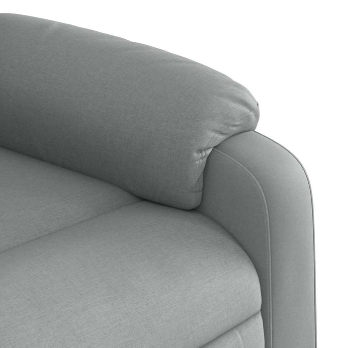 Fotoliu reclinabil cu masaj, gri deschis, material textil - WALTI WALTI