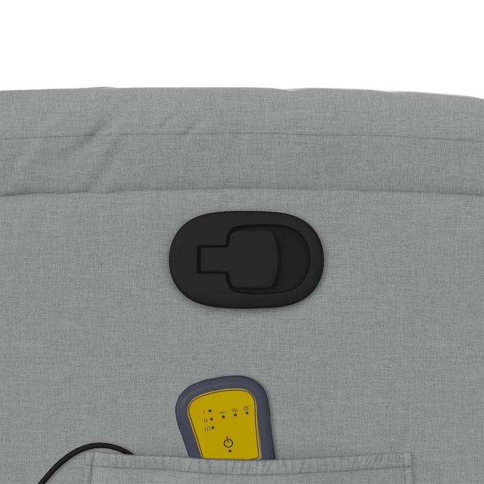 Fotoliu reclinabil cu masaj, gri deschis, material textil - WALTI WALTI