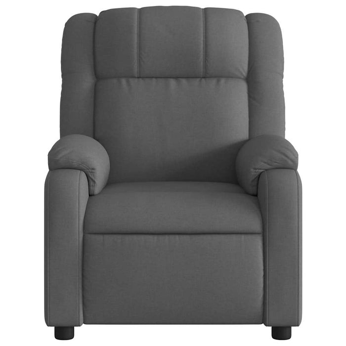 Fotoliu reclinabil cu masaj, gri închis, material textil WALTI