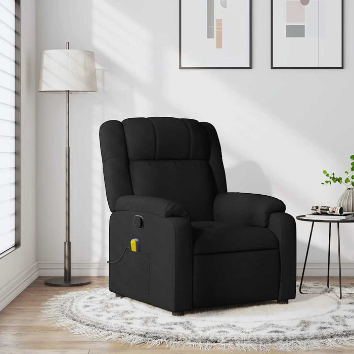 Fotoliu reclinabil cu masaj, material textil negru - WALTI WALTI