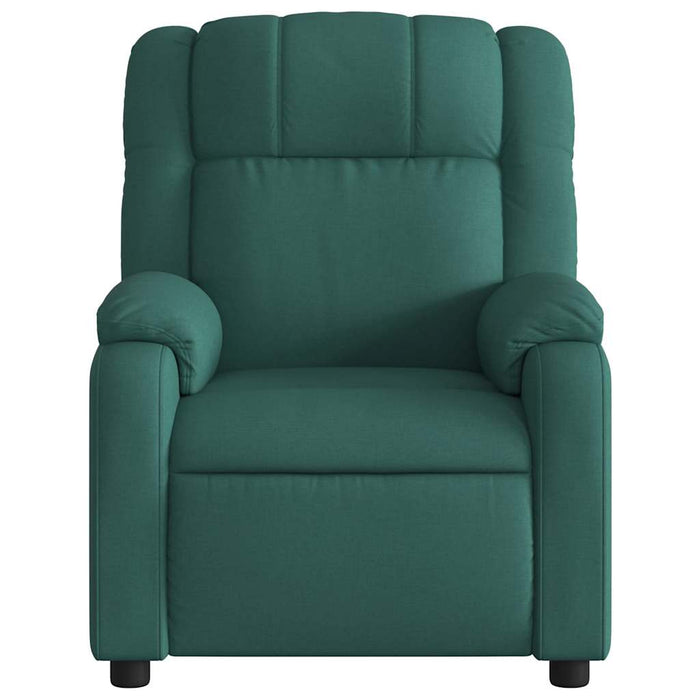 Fotoliu reclinabil cu masaj, verde închis, material textil - WALTI WALTI