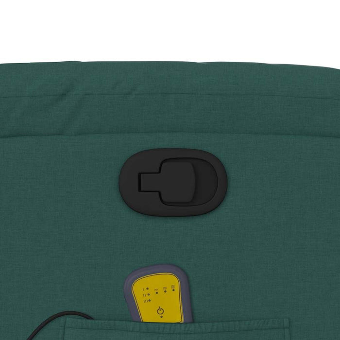 Fotoliu reclinabil cu masaj, verde închis, material textil - WALTI WALTI