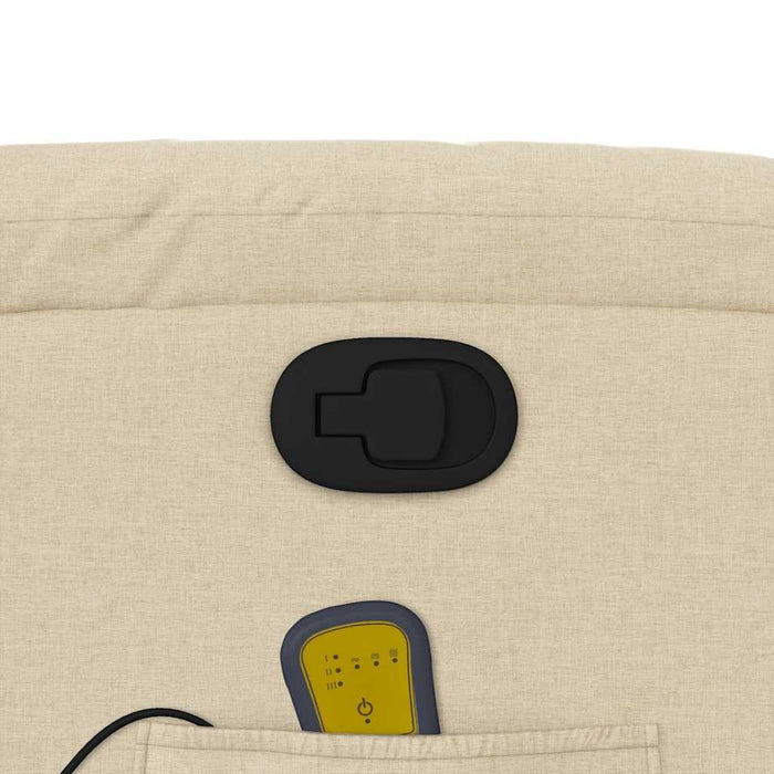 Fotoliu de masaj reclinabil, material textil crem - WALTI WALTI