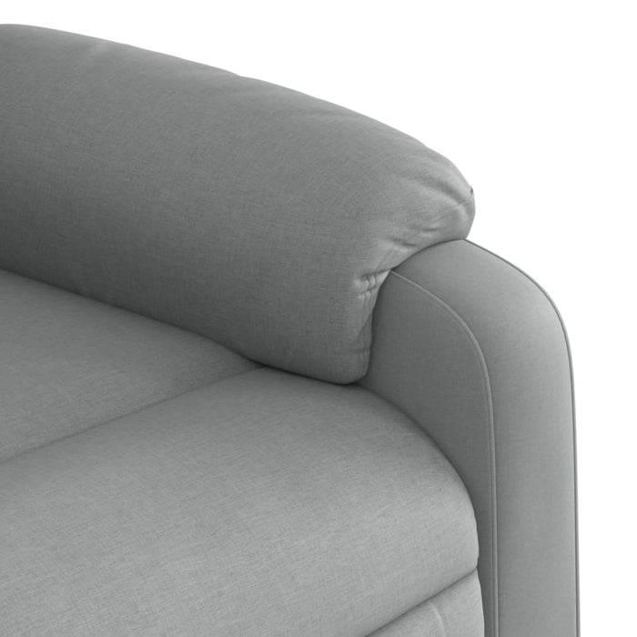 Fotoliu reclinabil cu masaj, gri deschis, material textil - WALTI WALTI