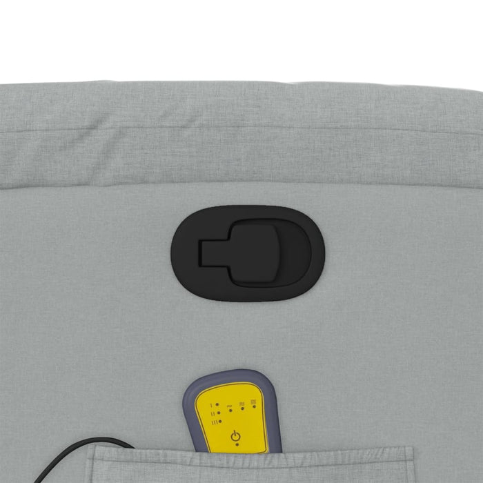 Fotoliu reclinabil cu masaj, gri deschis, material textil - WALTI WALTI