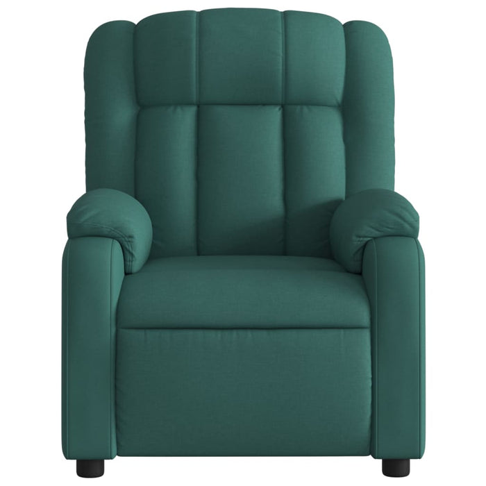 Fotoliu reclinabil cu masaj, verde închis, material textil - WALTI WALTI