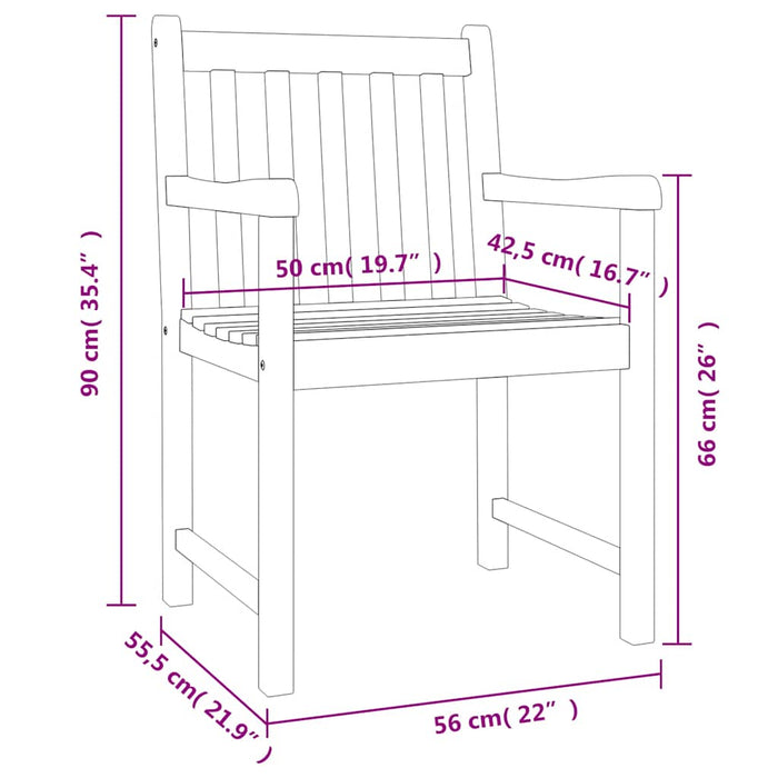 Set mobilier de grădină, 7 piese, lemn masiv de acacia - WALTI WALTI
