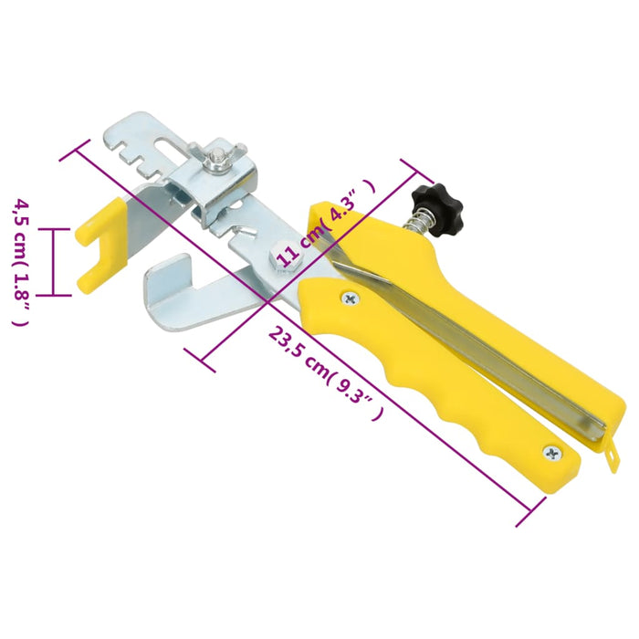 Sistem de nivelare a plăcilor, 250 pene, 500 cleme, 1 mm - WALTI WALTI