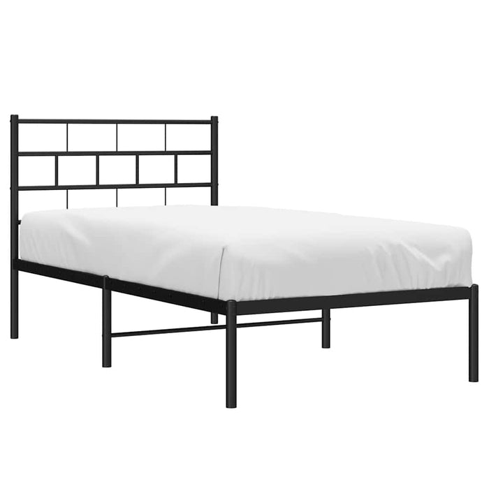 Cadru de pat din metal cu tăblie, negru, 100x200 cm - WALTI WALTI