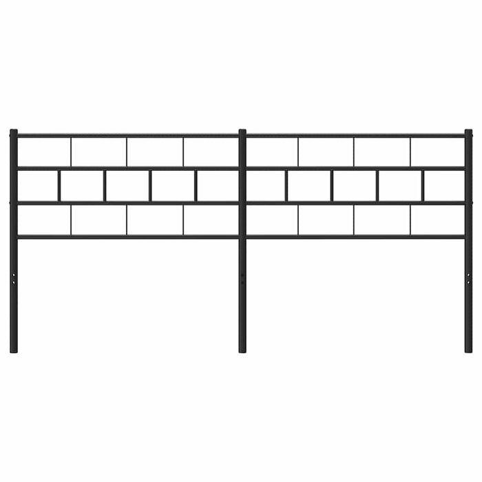 Tăblie de pat de schimb metalică, negru, 200 cm WALTI
