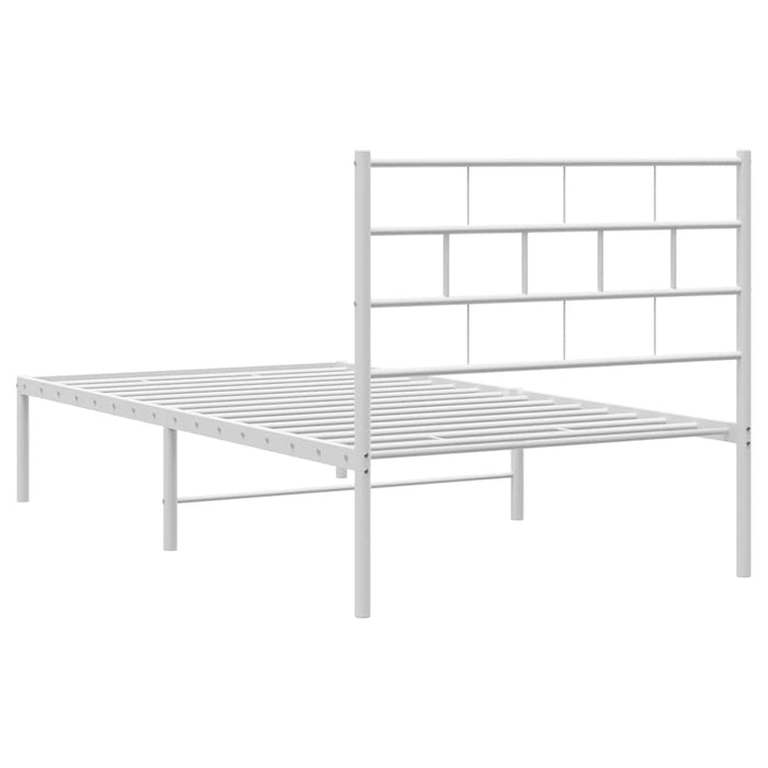 Cadru de pat din metal cu tăblie, alb, 107x203 cm - WALTI WALTI