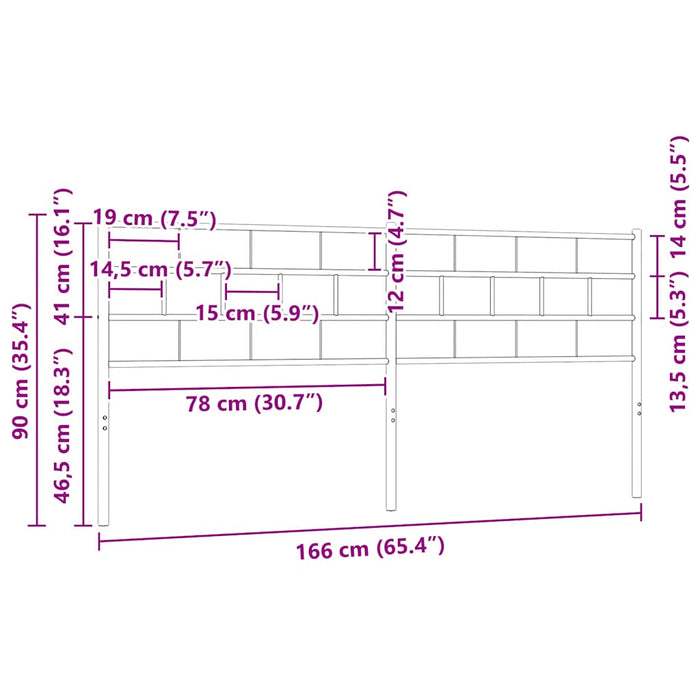 Tăblie de pat de schimb metalică, alb, 160 cm WALTI