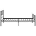 Cadru pat metalic cu tăblii de cap/picioare, negru, 75x190 cm - WALTI WALTI