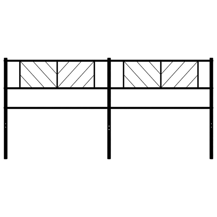 Tăblie de pat de schimb metalică, negru, 180 cm WALTI