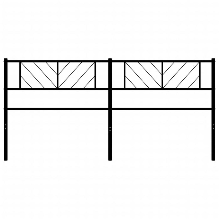 Tăblie de pat metalică, negru, 200 cm - WALTI WALTI