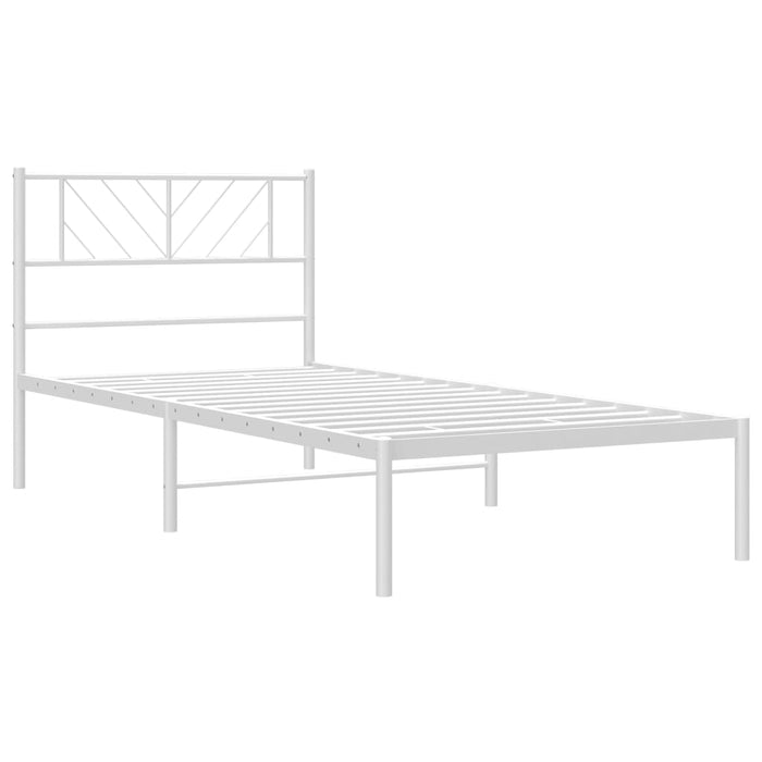 Cadru pat metalic cu tăblie, alb, 90x200 cm - WALTI WALTI