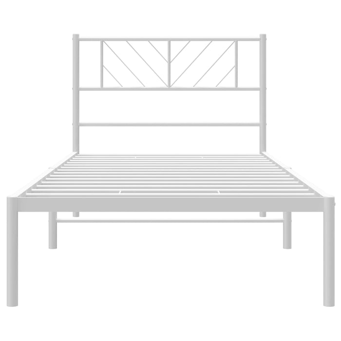 Cadru pat metalic cu tăblie, alb, 90x200 cm - WALTI WALTI