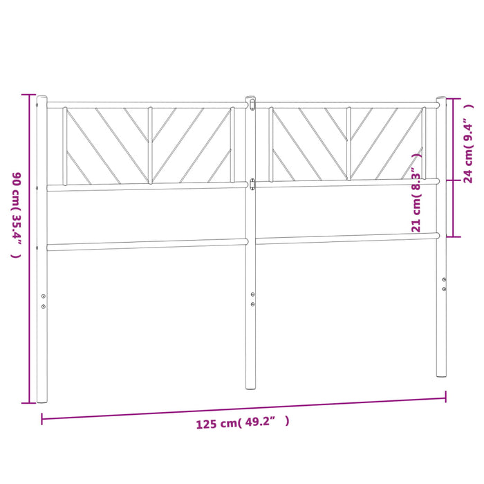 Tăblie de pat metalică, alb, 120 cm - WALTI WALTI