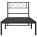 Cadru de pat din metal cu tăblie, negru, 107x203 cm - WALTI WALTI