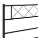 Cadru pat metalic cu tăblie de cap/picioare, negru, 135x190 cm - WALTI WALTI