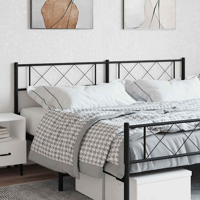 Tăblie de pat de schimb metalică, negru, 160 cm WALTI