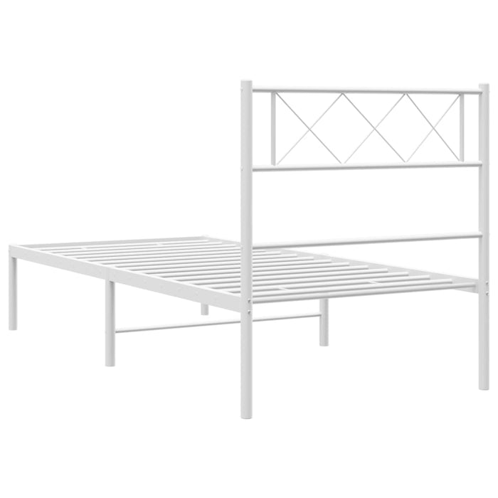 Cadru pat metalic cu tăblie, alb, 90x200 cm - WALTI WALTI