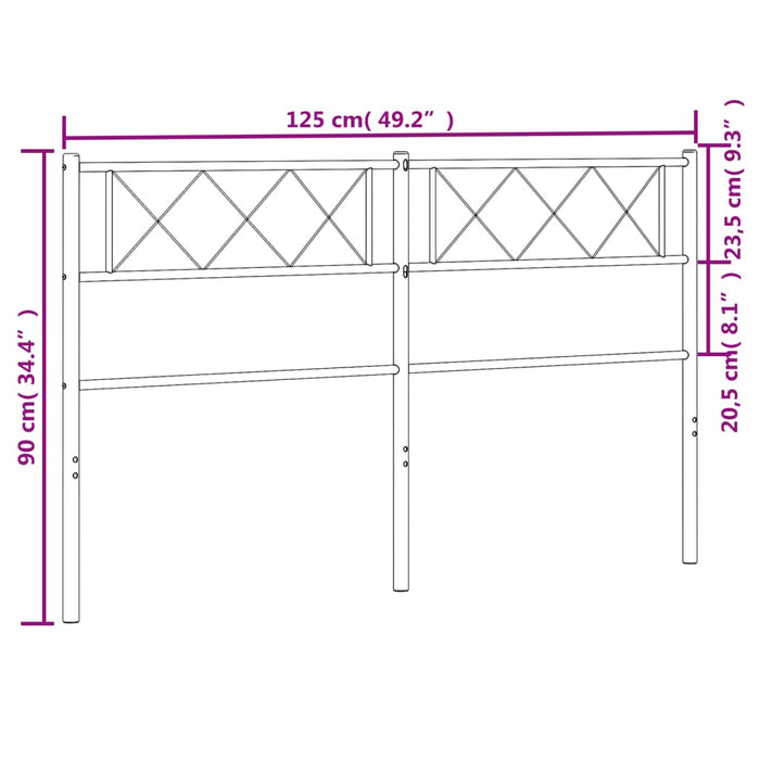 Tăblie de pat metalică, alb, 120 cm - WALTI WALTI