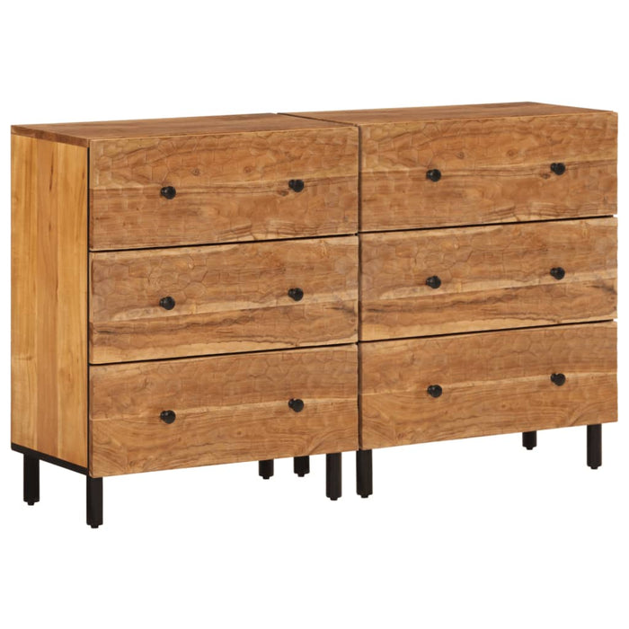 Dulapuri lateral, 2 buc., 60x33x75 cm, lemn masiv de acacia - WALTI WALTI