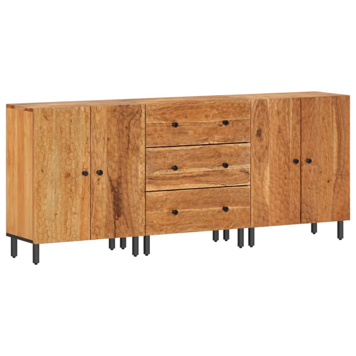 Dulapuri lateral, 3 buc., 60x33x75 cm, lemn masiv de acacia WALTI