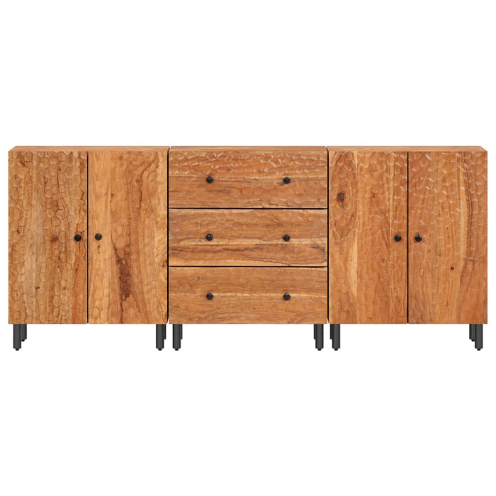 Dulapuri lateral, 3 buc., 60x33x75 cm, lemn masiv de acacia WALTI