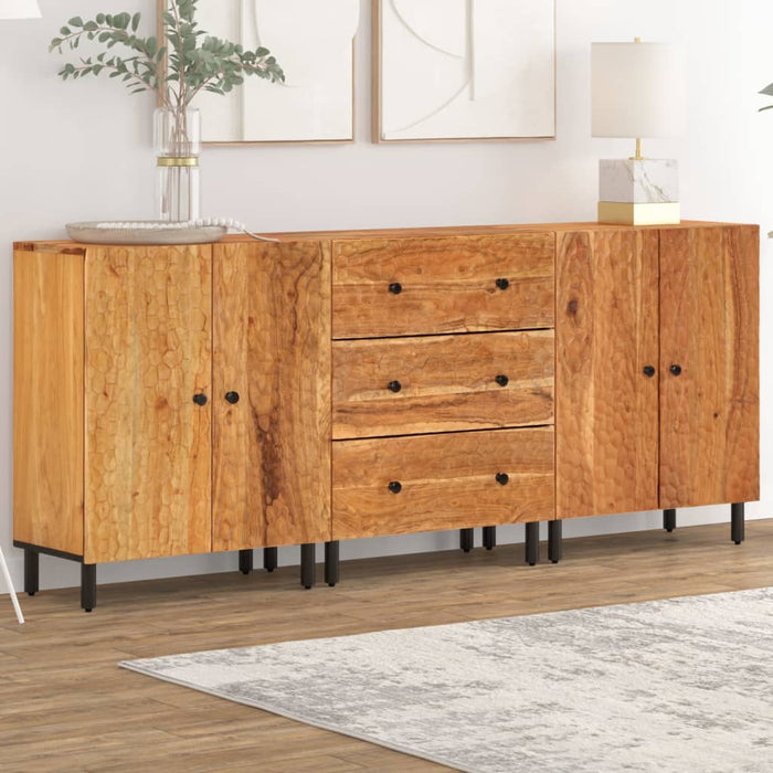 Dulapuri lateral, 3 buc., 60x33x75 cm, lemn masiv de acacia WALTI